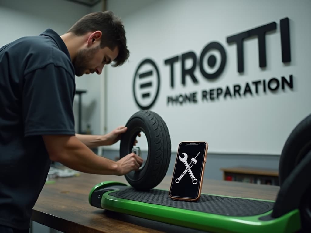 Réparation Pneus / Chambre à air à Brignancourt - TROTTIPHONE